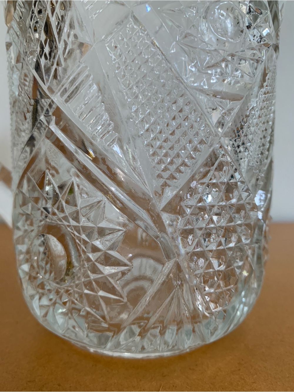 Cut glass small drink pitcher, dinnerware - Picture 7 of 10